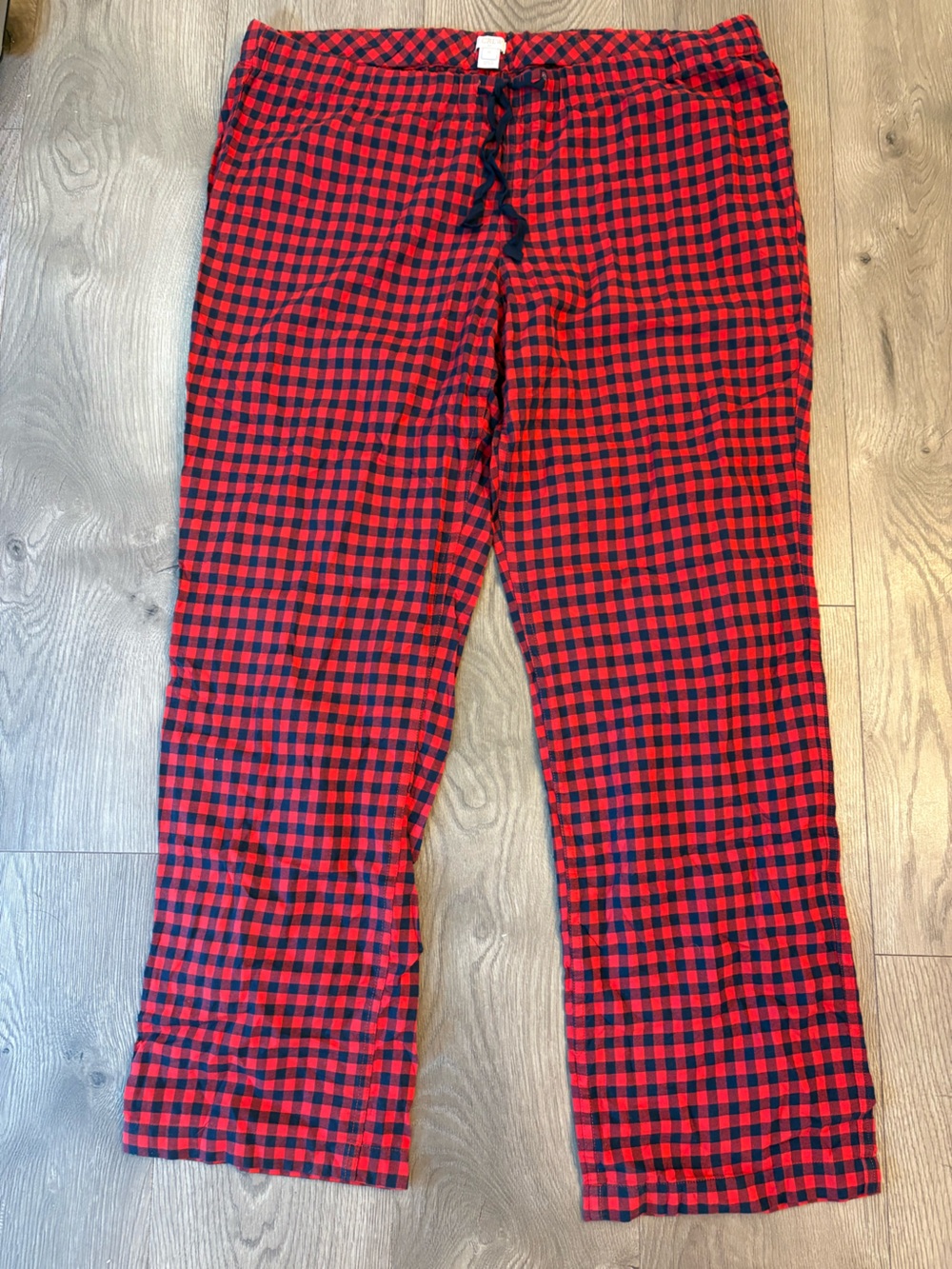 J. Crew 100% Cotton Red and Black Buffalo Plaid Men’s Pajama Pants